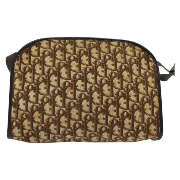 Christian Dior Trotter Canvas Shoulder Bag Brown Gold Auth 141785 - Picture 2 of 16